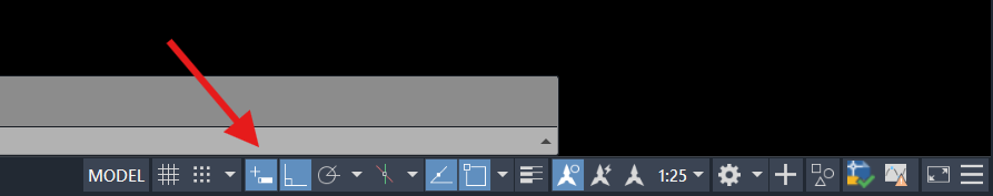 Click chuột trái vào biểu tượng dưới để bật Dynamic input