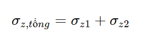 Công thức tính tổng ứng suất ????_????