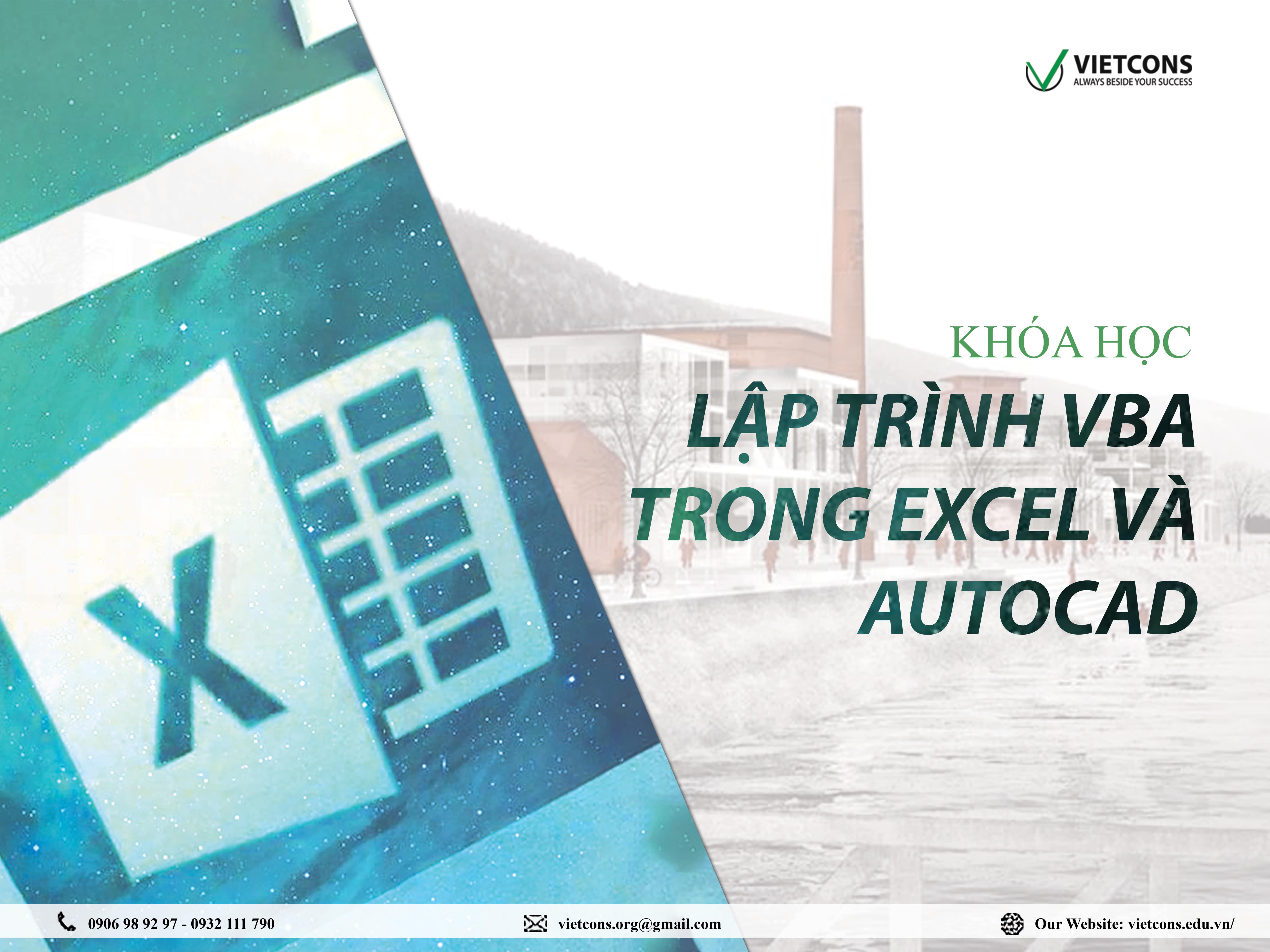 Lập trình VBA trong Excel và Autocad